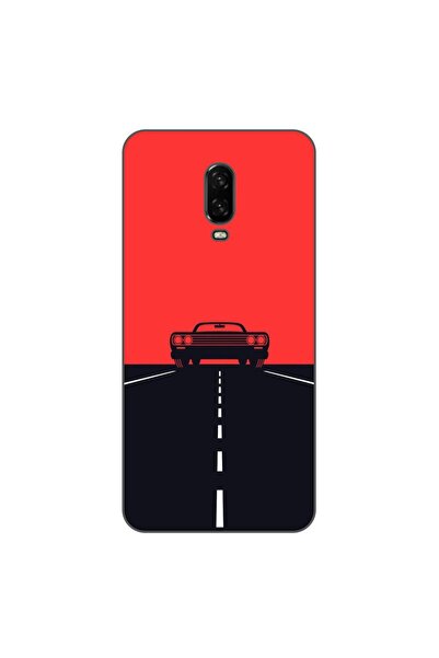 OEM Husa compatibila cu OnePlus 6T Silicon Gel Tpu Model Red Sky Muscle Car