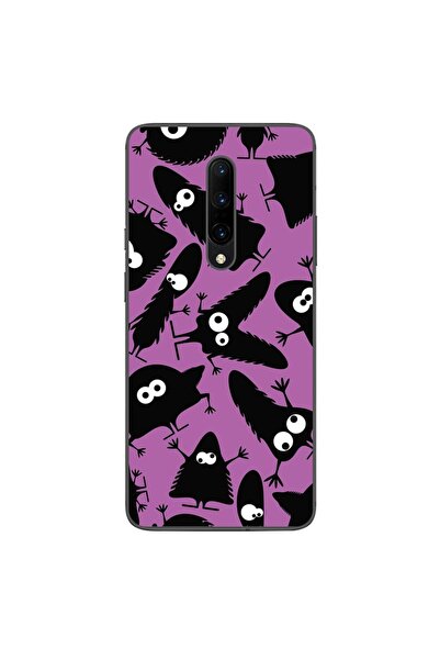 OEM Case compatible with OnePlus 7 Pro Silicone Gel Tpu Black Monsters Pattern