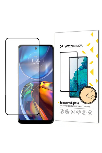 WOZINSKY Super Durable Full Glue Tempered Glass Full Screen With Frame Case F...
