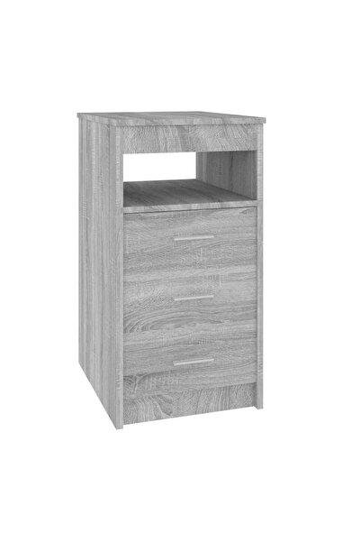 vidaxl Drawer cabinet, sonoma grey, 40x50x76 cm, engineered wood