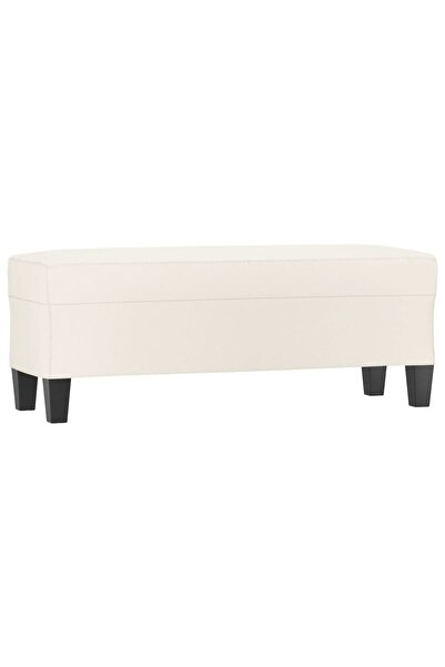 vidaxl Bancă, crem, 100x35x41 cm, piele ecologică