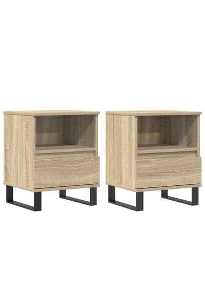 vidaxl Noptiere, 2 buc., stejar sonoma, 40x35x50 cm, lemn compozit