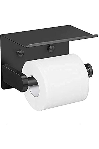 Arabest Toilet Paper Holder with Phone Shelf,Self-Adhesive,Drill-Free,Wall Mo...