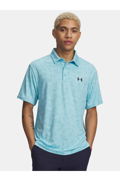 Under Armour Tricou polo imprimat pentru bărbați UA Playoff 3.0 - ALBASTRU