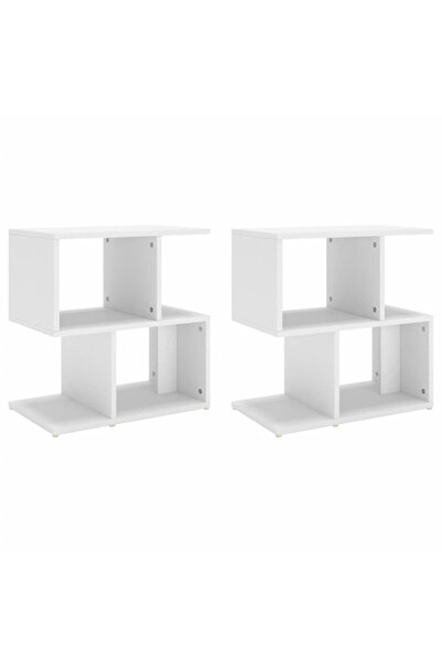 vidaxl Noptiere, 2 buc., alb, 50x30x51,5 cm, PAL