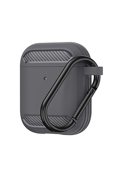 Techsuit Σιλικόνη Άνθρακα - για AirPods 1 / AirPods 2 - Γκρι