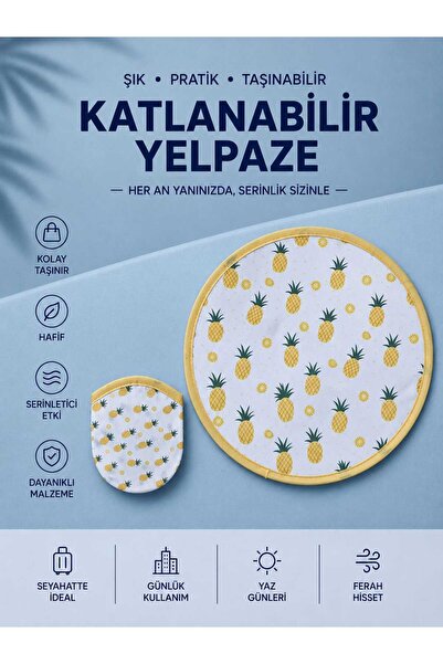 RoseCo00 Katlanabilir Kolay Taşınabilir Yuvarlak Yelpaze