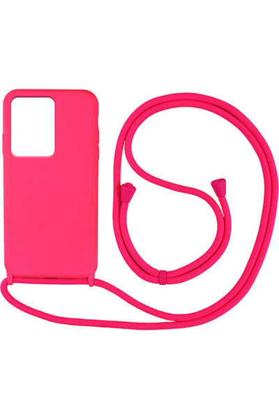 Other Sonique CarryHang Πίσω Θήκη Σιλικόνης 0.5mm με Λουράκι Φούξια (Xiaomi R...