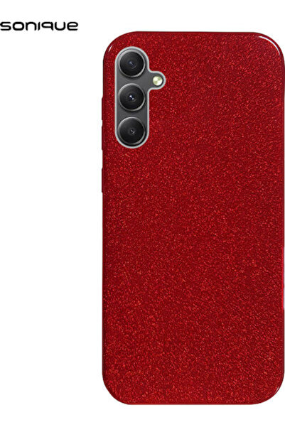 Other Sonique Shiny Back Cover Silicone / Plastic Red (Galaxy A35)