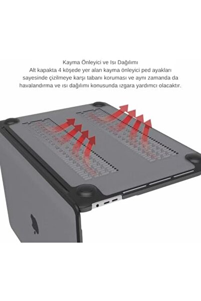 Yıldızan Tamgün MacBook Air 13.3 Compatible Shockproof Rugged Hard Tpu Bumper...