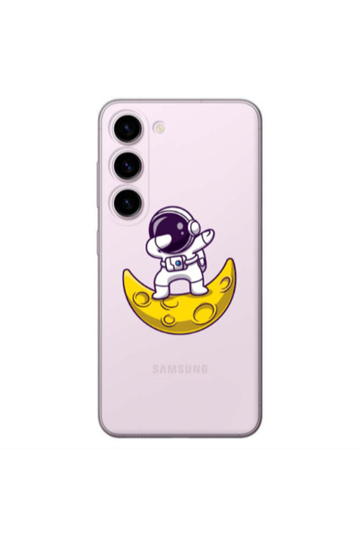 Other Samsung S23 Plus Astronaut on the moon Transparent Silicone TPU Θήκη