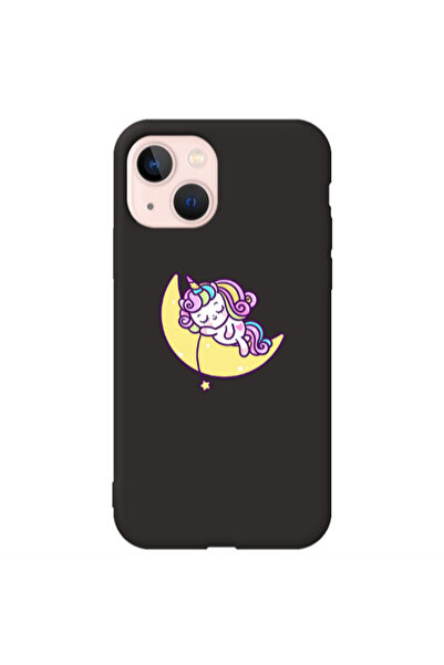 Other Apple iPhone 13 Sleeping horse Black Colored Silicone TPU Θήκη