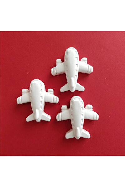 CREATIVITATEPLUS Set 3 figurine din ipsos Avioane, 6x6cm