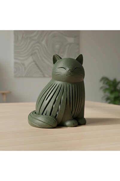OEM Figurină decorativă pisică stil Japandi 8cm