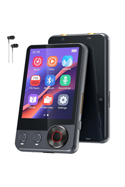 Velixo Συσκευή αναπαραγωγής MP3 με οθόνη αφής 2,4 ιντσών, Bluetooth 5.3, 128G...