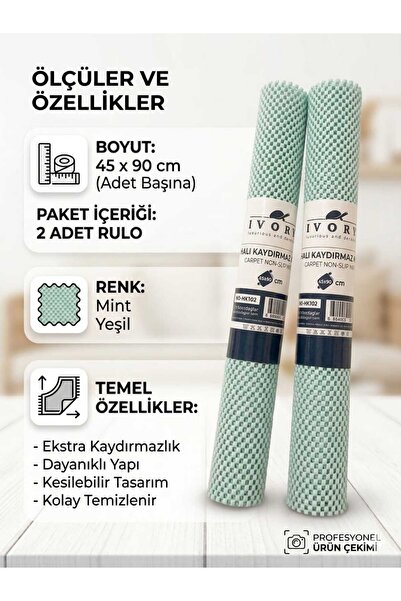 IVORY TEPIH PROTIV KLIZANJA 45 X 90 cm VAR PET PROTIVKLIZNI TEPIH 45X90 cm