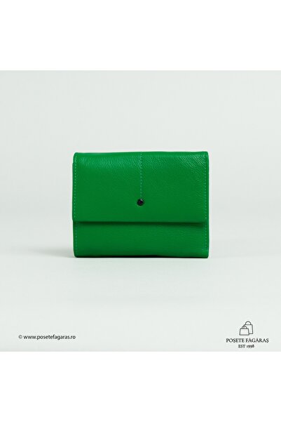 Posete Fagaras Alice Leather Wallet - Green, Genuine Leather Wallet , Women's...