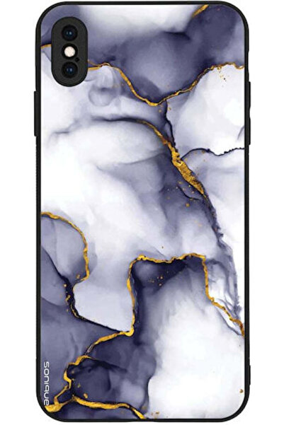 Other Sonique Μαρμάρινη Θήκη για Apple iPhone Xs Max Μωβ Γκρι