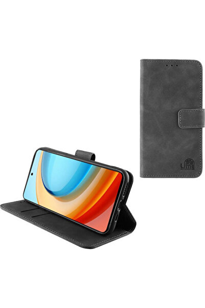 Lime&co Lime Book Συνθετικό Δέρμα / Σιλικόνη Γκρι (ZTE Blade A75 5G)