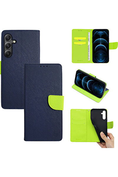 Other Sonique Trend Wallet Synthetic Leather / Silicone Navy Blue (Galaxy A35)