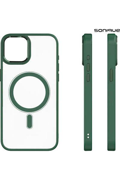 Other Magnetic Magmetal Sonique Apple iPhone 15 Green Back Cases