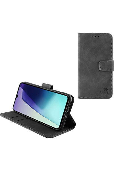 Lime&co Lime Essential Magnet Book Συνθετικό Δέρμα Γκρι (Redmi 14C / Poco C75)
