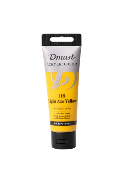 DMAST Culori Acrilice Profesionale 75ml Galben Deschis 118 de la Pebeo