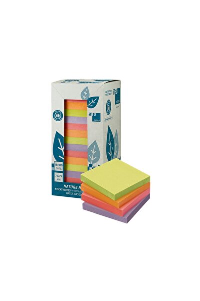 INFO NOTES Notițe adezive 75 x 75 mm, 16 x 100 coli/pachet Natură