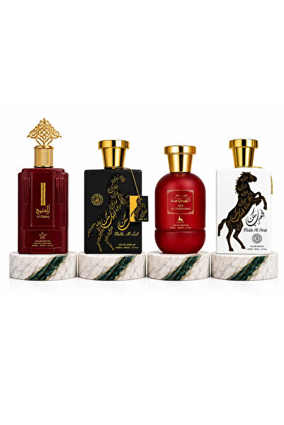 Ayelet SET RAHMA 4 PARFUMURI ARABE (2 x FEMEI + 2 x BĂRBAȚI) - Al Khaleej + S...