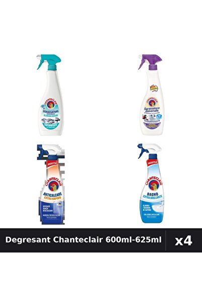 Chanteclair Pachet 4 Degresant 600ml-625ml - Universal, Anticalcar, Mosc, Ant...