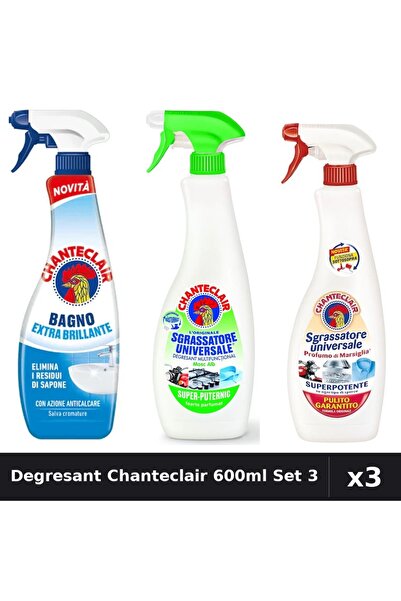Chanteclair Set 3 Degresant Universal 600-625ml - Extra Stralucire, Lamaie, M...