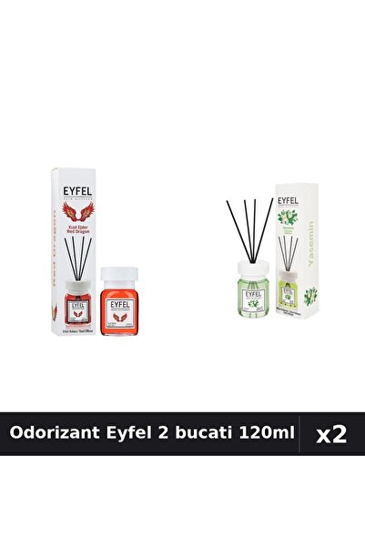 Eyfel Set 2 Odorizant Camera cu Betisoare - Red Dragon, Iasomie 120ml
