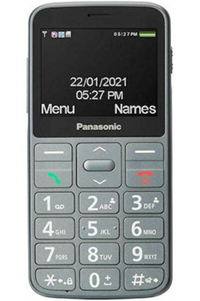PANASONIC KX-TU160 Κινητό τηλέφωνο μονής SIM με μεγάλα πλήκτρα, Γκρι