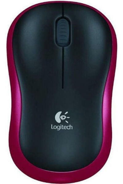 logitech M185 (910-002237) Ασύρματο Μίνι Ποντίκι Μαύρο/Κόκκινο