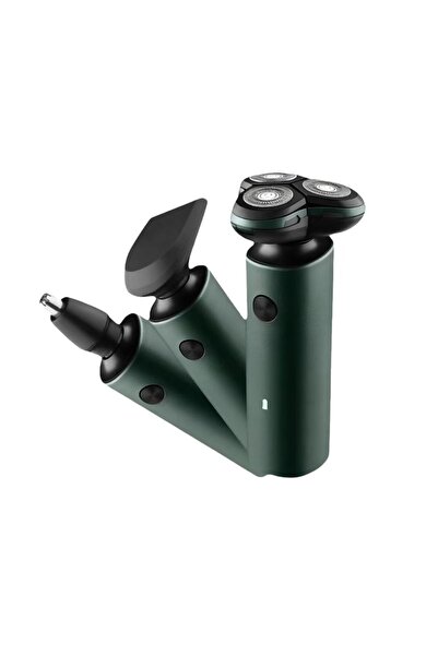 idei 3-in-1 Multifunctional Shaver, Green, 3 Heads, USB Rechargeable