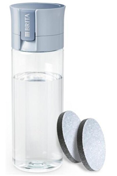 BRITA Vital filter bottle 0.6 l blue + 2 MicroDisc filters.