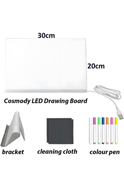Choice1 20x30cm LED Acrylic Drawing Board DIY Erasable Luminous Writing Board...