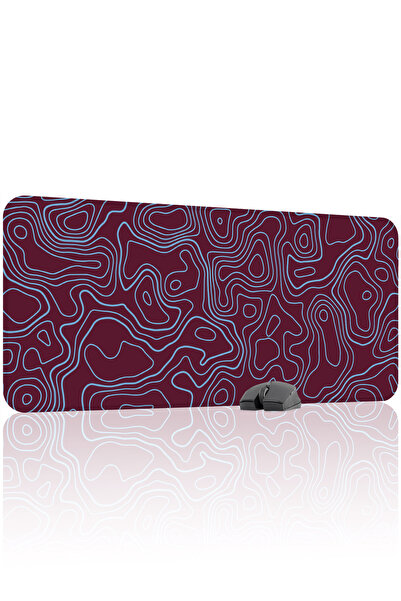 mousepad bastir Бордо синьо 90x40 XXL геймърска подложка за мишка с неплъзгащ...
