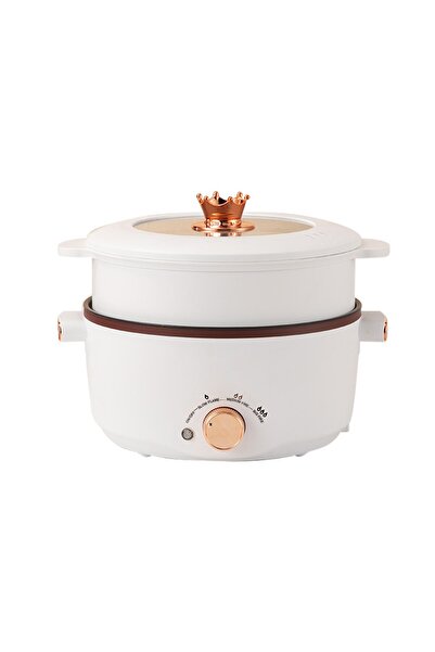 COOLHAWK Electric Hot Pot with Steamer, 4L Multifunctional Non-Stick Electric...