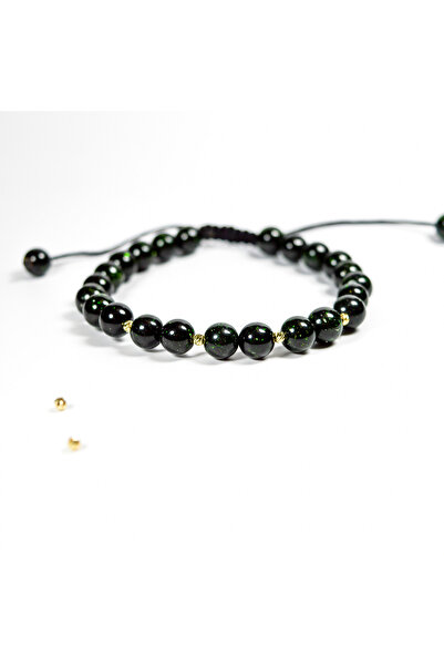 BLACK SWAN Bijoux Bratara pietre semipretioase garnet green si bilute din aur...