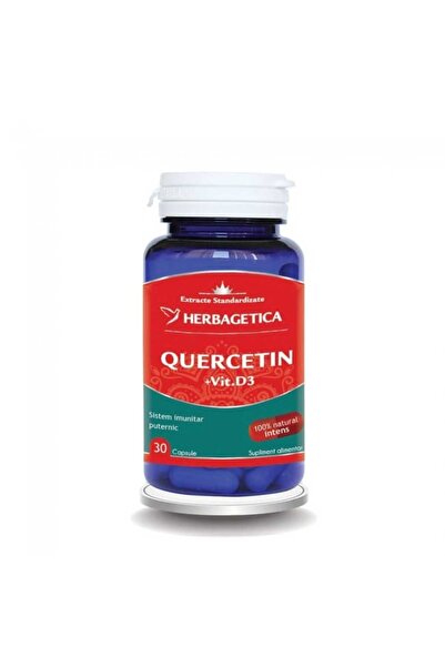 herbagetica Quercetină + Vitamina D3 - 30 capsule -