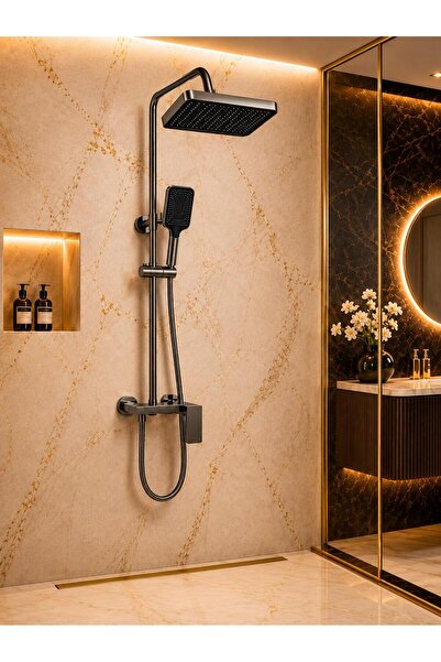 Radinavico Shower column, faucet included, piano, brass