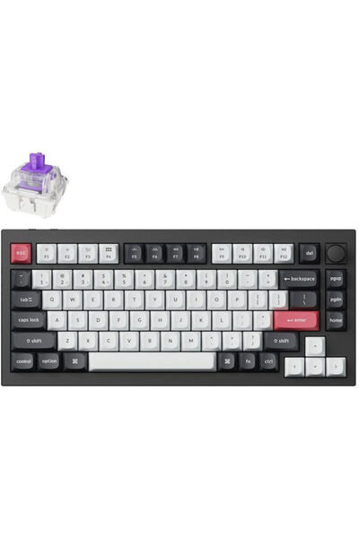 Keychron Q1H-M1 HE QMK Q1H-M1 Ασύρματο Μηχανικό Πληκτρολόγιο Gaming 75% με Μα...