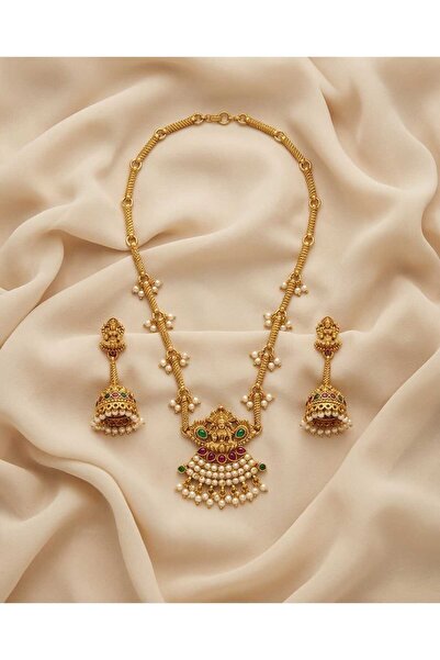 Generic Golden Lakshmi Pearl Set