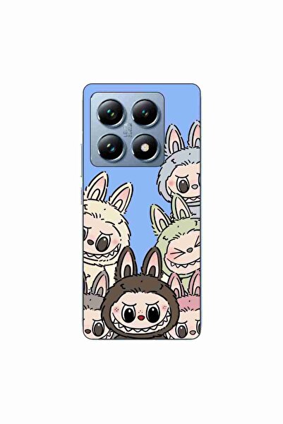 OEM Husa compatibila cu Xiaomi 14T Pro Silicon Gel Tpu Model Labubu Pattern Blue