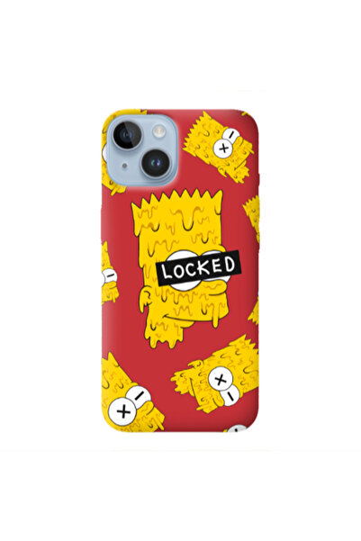 Other Apple iPhone 14 Plus Bart Simpson Red Colored Silicone TPU Θήκη