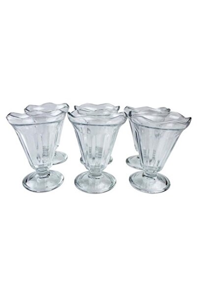 OEM Set de 6 pahare de sticlă pentru înghețată, 235 ml
