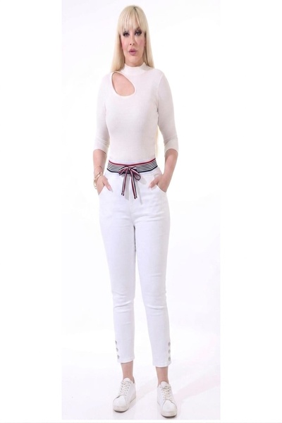 xlargebutik High Waist, Elastic Waist, Fully Stretchable, Ankle-Length, Light...