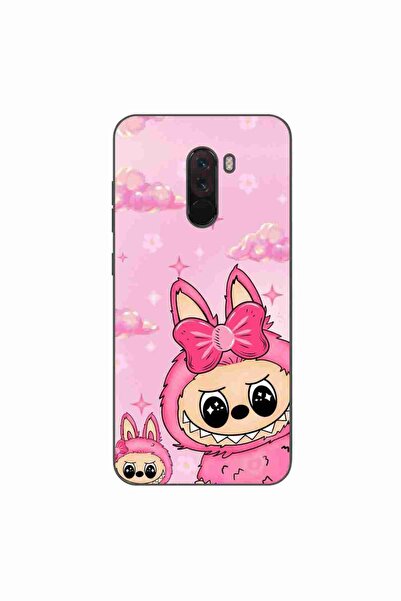OEM Husa compatibila cu Xiaomi Pocophone F1 Silicon Gel Tpu Model Labubu Pink...