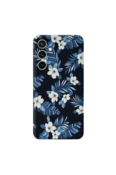Other Samsung S24 Plus flower blue laves Transparent Silicone TPU Θήκη